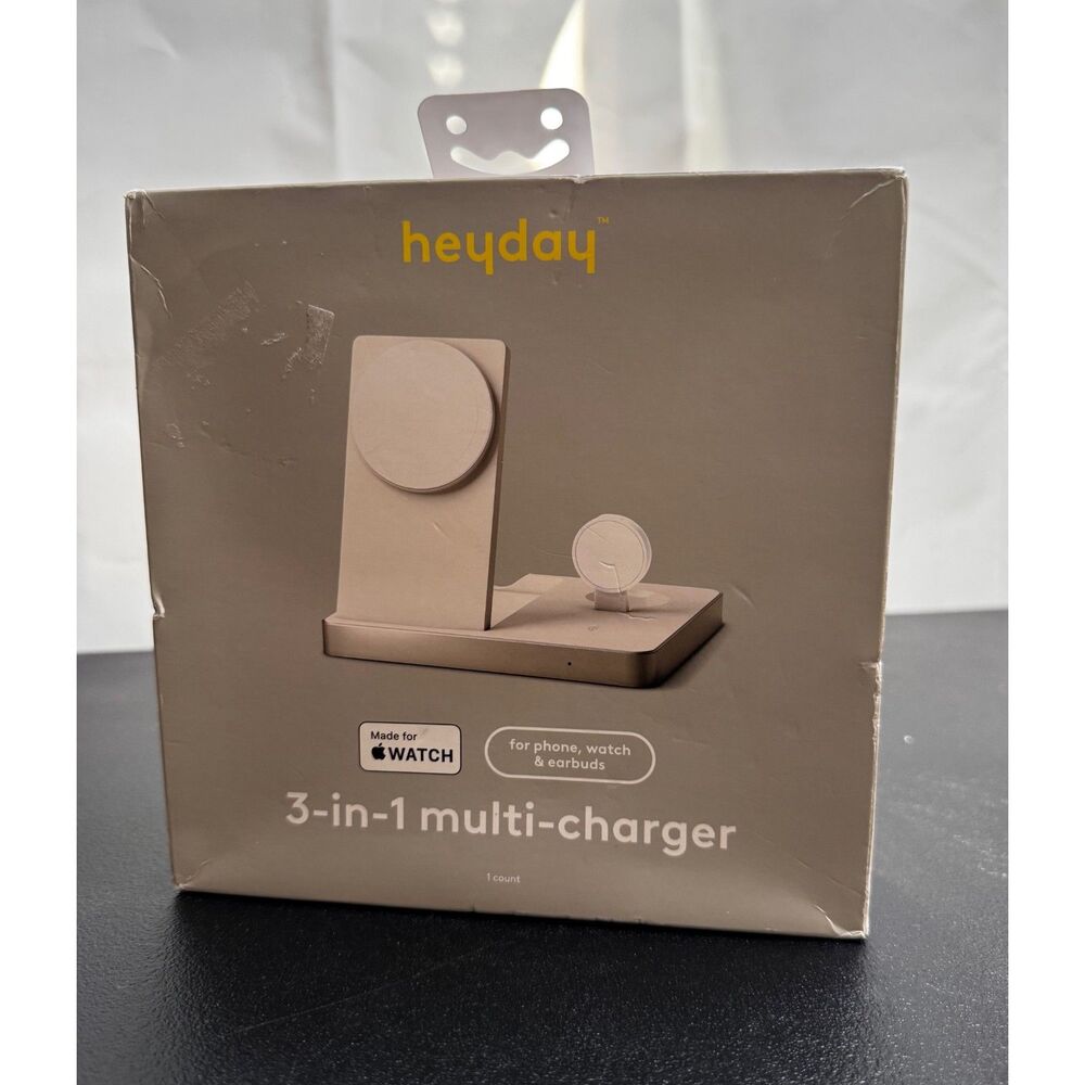 3 in 1 Charger for iPhone Watch and AirPods - heyday White